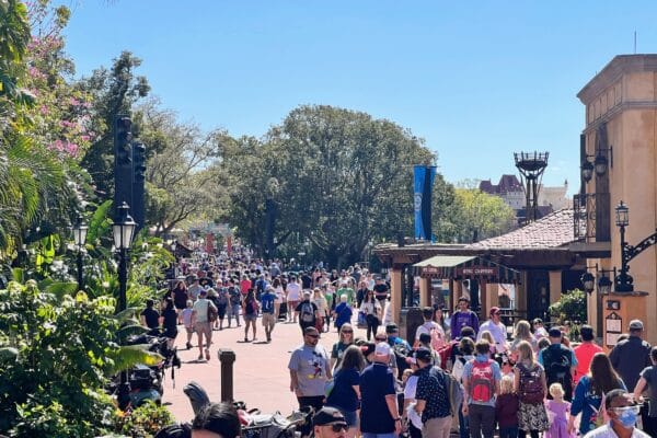 Crowds in Mexico at Epcot
