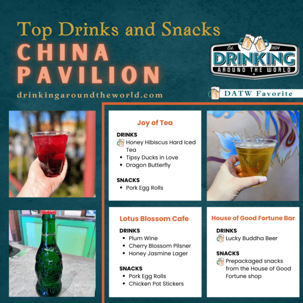 china pavilion best drinks and snacks graphic