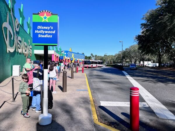 hollywood studios bus stop at a resort