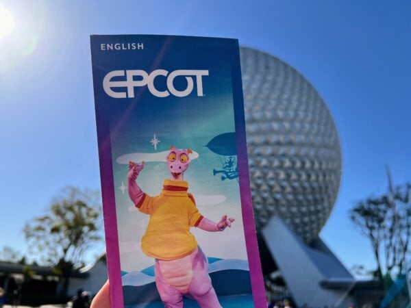 epcot map with spaceship earth