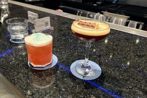 2 drinks at space 220