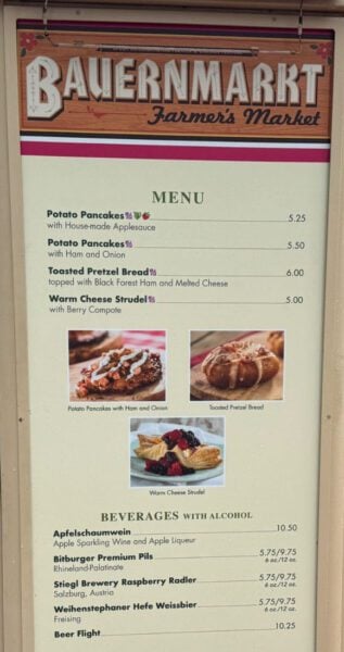 Bauernmarkt Menu 2025