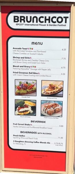Brunchcot Menu 2025
