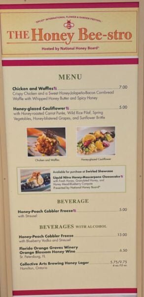 Honey Bee-stro Menu 2025