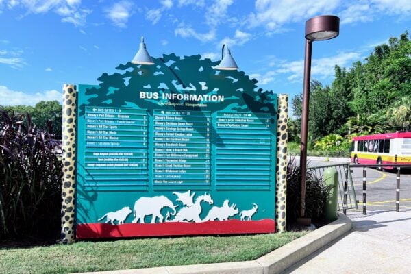 animal kingdom bus sign