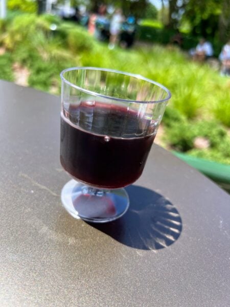 four virtures bourbon barrel zinfindel from flavors from fire booth at epcot food and wine festival
