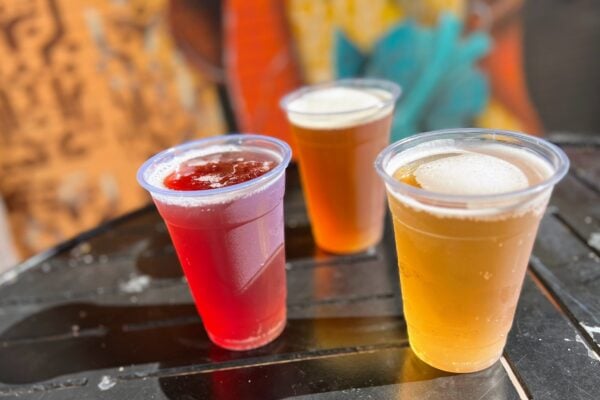 three beers from refreshment outpost during epcot food and wine festival