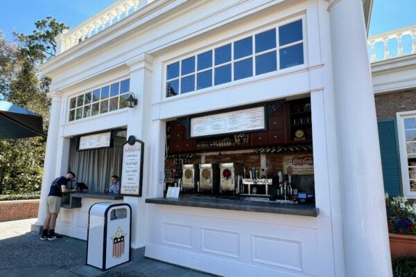 Regal Eagle Outdoor Bar at EPCOT's American Adventure pavilion, where the Moonshine Sour is served
